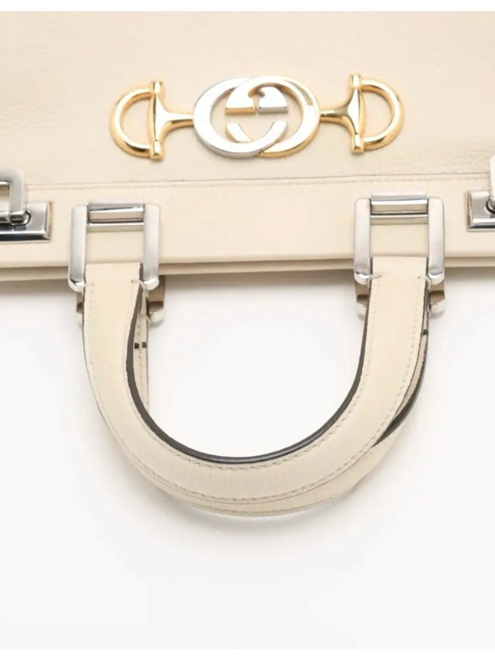 Gucci Zumi Cream Leather bag with Gold-Tone Horsebit - Picture 2 of 15